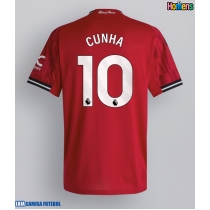 Camisa de Futebol Manchester United Matheus Cunha #10 Equipamento Principal 2025-26 Manga Curta